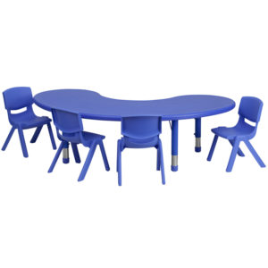 Buy Kids Table and Chair Set with 10.5" High Seats 35x65 Blue Activity Table Set in  Orlando at Capital Office Furniture