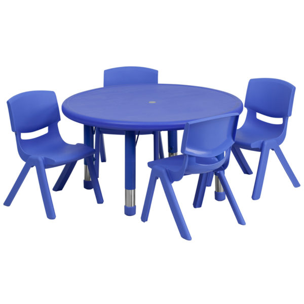 Buy Kids Table and Chair Set with 10.5" High Seats 33RD Blue Activity Table Set near  Windermere at Capital Office Furniture