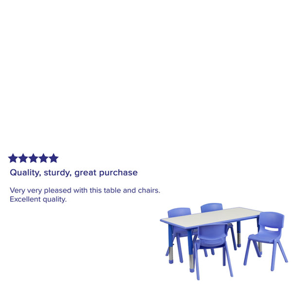 Shop for 23x47 Blue Activity Table Setw/ 1" Thick Smooth Laminate Top with Safety Rounded Corners near  Casselberry at Capital Office Furniture