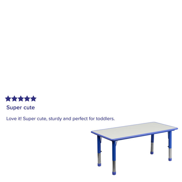 Shop for Blue Preschool Activity Tablew/ 1" Thick Smooth Laminate Top with Plastic Safety Rounded Corners near  Clermont at Capital Office Furniture