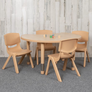 Buy Kids Table and Chair Set with 10.5" High Seats 25x35 Natural Kids Table Set in  Orlando at Capital Office Furniture