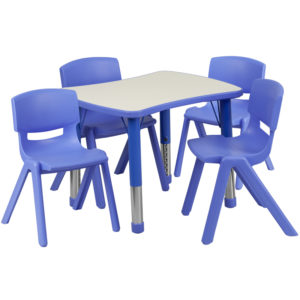 Buy Kids Table and Chair Set with 10.5" High Seats 21x26 Blue Activity Table Set in  Orlando at Capital Office Furniture