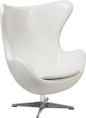 Buy Lounge Chair White Leather Egg Chair near  Clermont at Capital Office Furniture