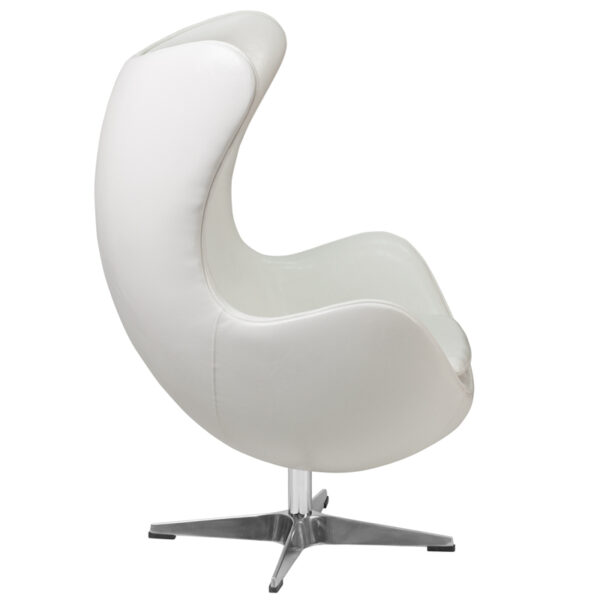 Nice LeatherSoft Egg Chair w/ Tilt-Lock Mechanism Integrated Curved Arms office guest and reception chairs near  Sanford at Capital Office Furniture