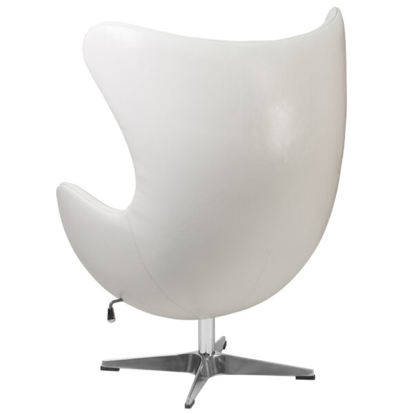 Shop for White Leather Egg Chairw/ Melrose White LeatherSoft Upholstery near  Windermere at Capital Office Furniture