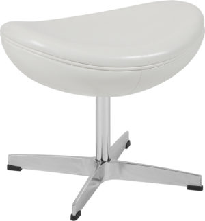 Buy Retro Style Melrose White Leather Ottoman near  Winter Springs at Capital Office Furniture