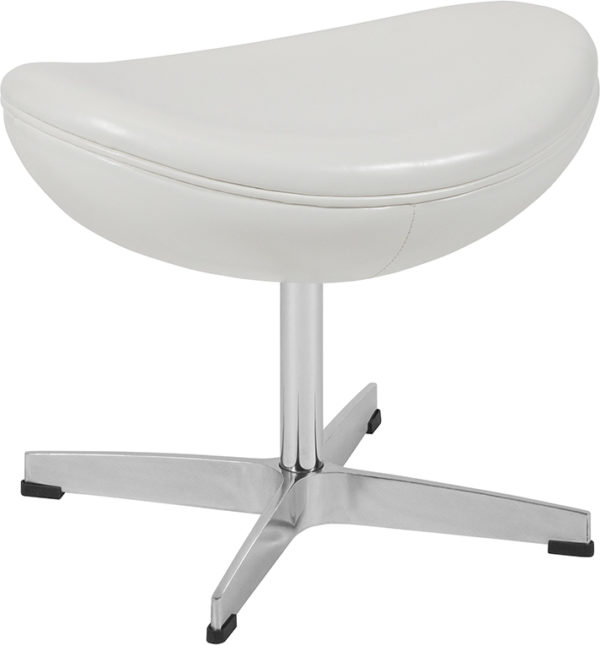 Buy Retro Style Melrose White Leather Ottoman near  Windermere at Capital Office Furniture