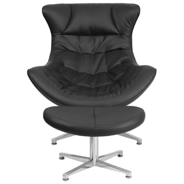 New office guest and reception chairs in black w/ Stainless Steel Base at Capital Office Furniture near  Kissimmee at Capital Office Furniture