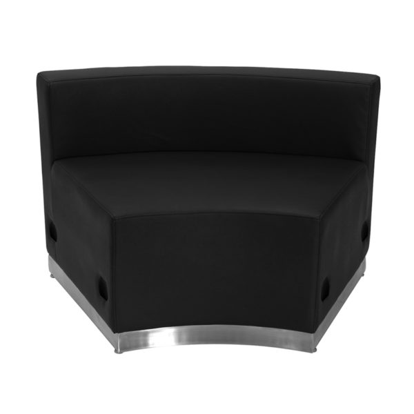 Shop for Black Concave Leather Chairw/ Black LeatherSoft Upholstery near  Sanford at Capital Office Furniture