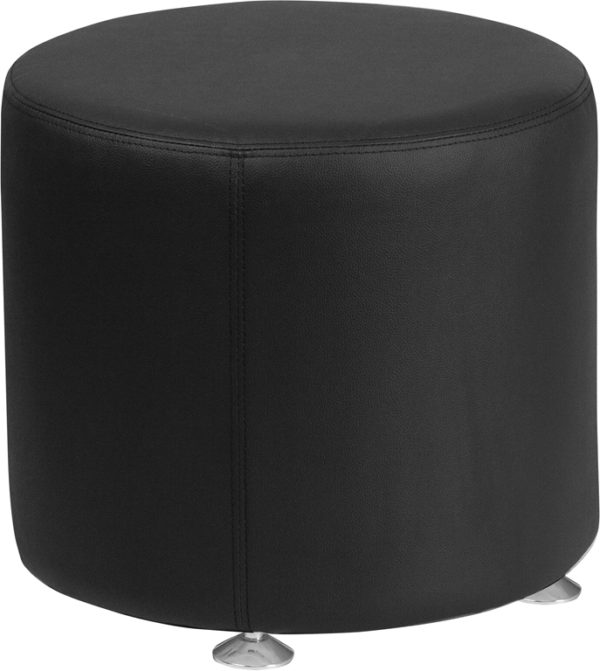 Buy Round Ottoman Black Leather 18" Rnd Ottoman near  Clermont at Capital Office Furniture