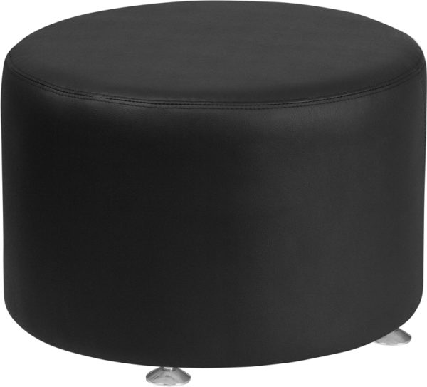 Buy Round Ottoman Black Leather 24" Rnd Ottoman near  Winter Park at Capital Office Furniture