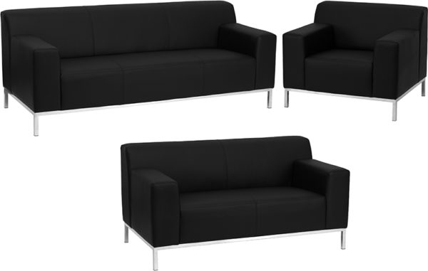 Find Black LeatherSoft Upholstery office guest and reception chairs in  Orlando at Capital Office Furniture