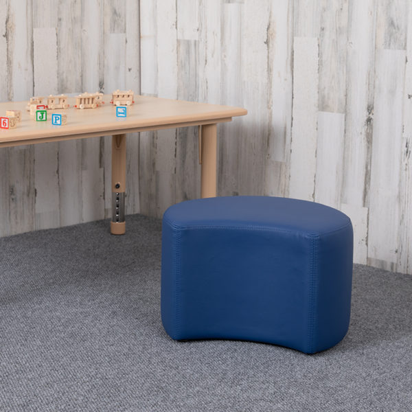 Buy Modular Ottoman for group activities and reading hour 12" Soft Seating Moon-Blue near  Lake Buena Vista at Capital Office Furniture