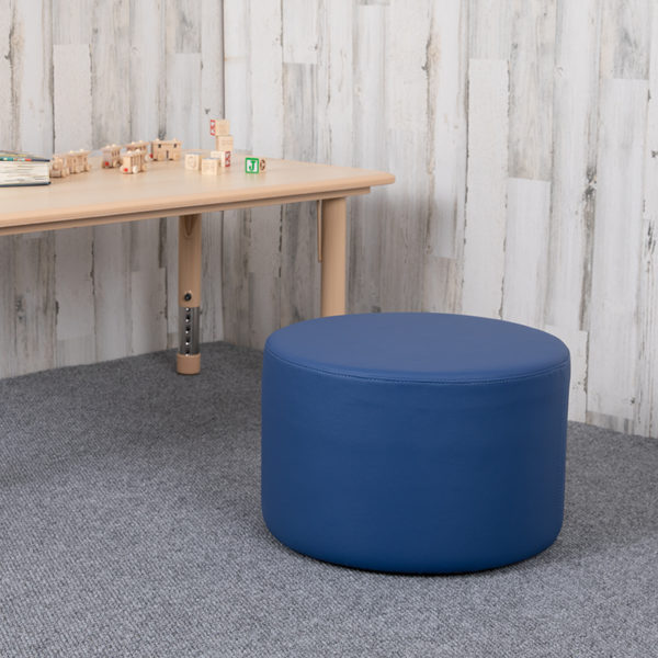Buy Modular Ottoman for group activities and reading hour 12" Soft Seating Circle-Blue near  Bay Lake at Capital Office Furniture