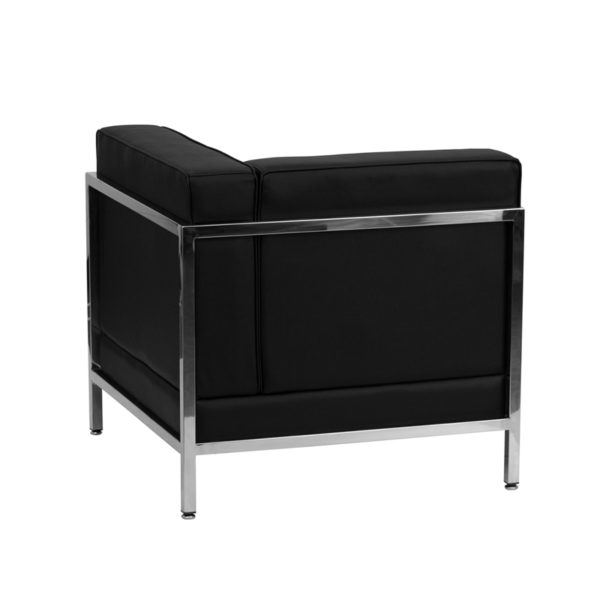 Shop for Black Corner Leather Chairw/ Black LeatherSoft Upholstery in  Orlando at Capital Office Furniture
