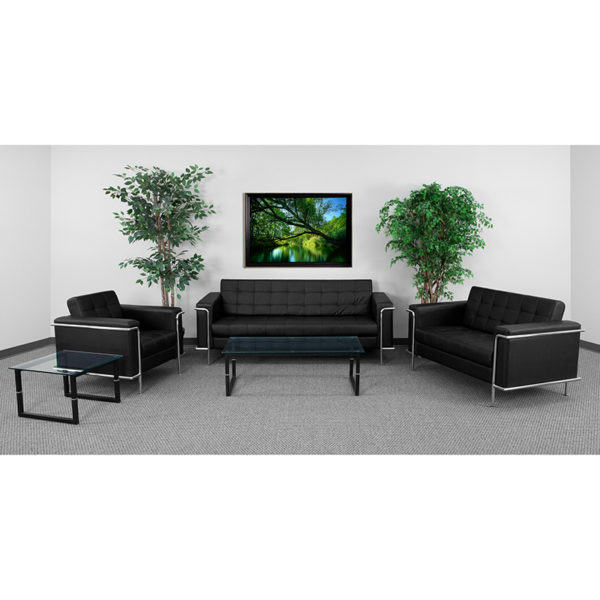 Buy Contemporary Reception Set Black Leather Reception Set near  Lake Mary at Capital Office Furniture