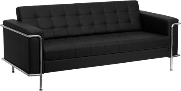 Buy Contemporary Style Black Leather Sofa near  Daytona Beach at Capital Office Furniture