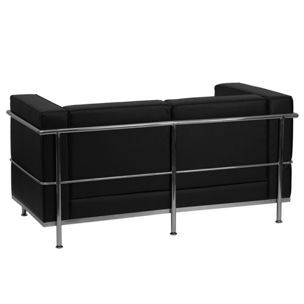 Shop for Black Leather Loveseatw/ Track Arms near  Daytona Beach at Capital Office Furniture