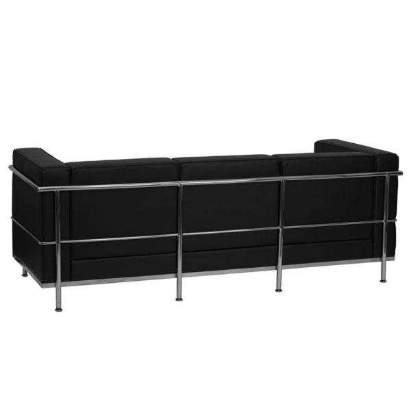 Shop for Black Leather Sofaw/ Track Arms near  Altamonte Springs at Capital Office Furniture