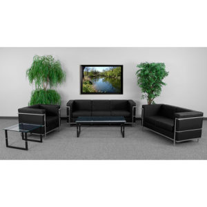 Buy Contemporary Reception Set Black Leather Reception Set in  Orlando at Capital Office Furniture