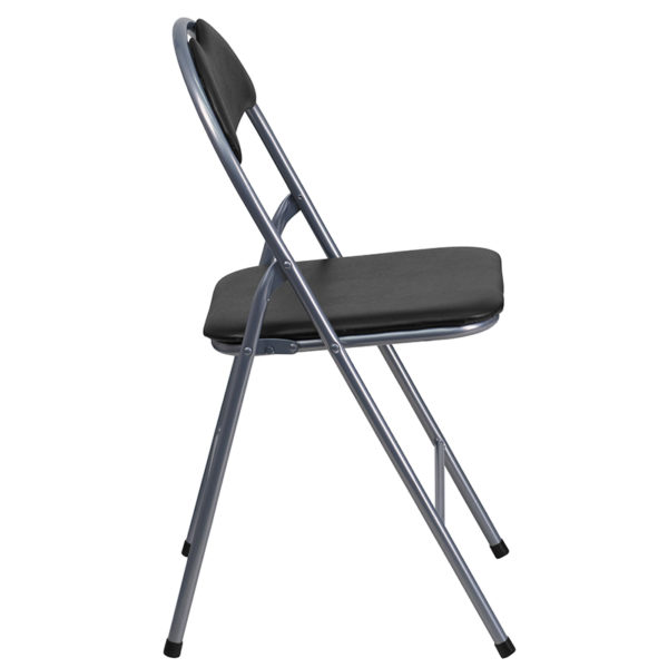 New folding chairs in black w/ Carrying Handle Cutout for easy movement at Capital Office Furniture near  Lake Buena Vista