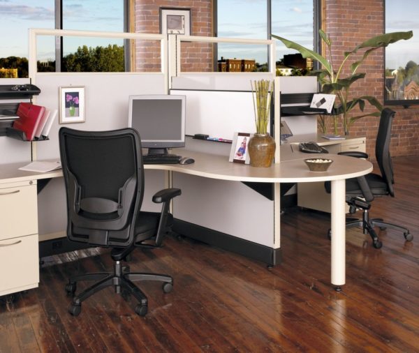 AO2 cubicles by AIS and mesh task chair at Capital Office Furniture