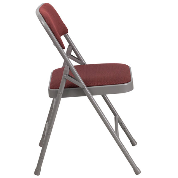 New folding chairs in burgundy w/ 18 Gauge Steel Frame at Capital Office Furniture near  Sanford