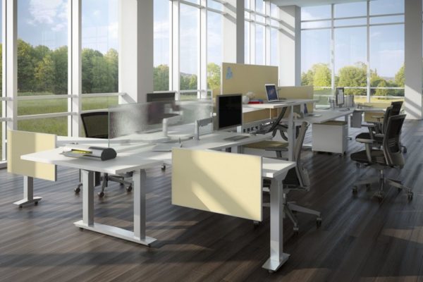 Aloft unique height adjustable benching solution by AIS at Capital Office Furniture
