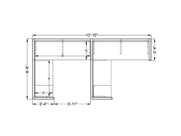 2Pack Cluster 6x6 L Shape  cubicles by KUL